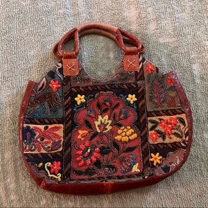 Beautiful Beaded Isabella Fiore Handbag Purse New